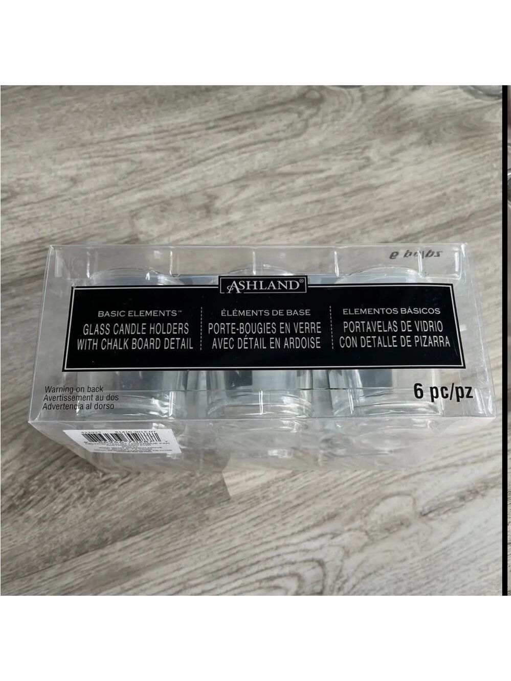 NEW 1 box of 6 candle holders chalkboard paint